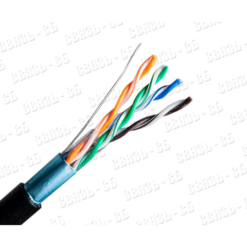 Провод UTP 4-*2*24 А - компьютерный 5-е медь 01-0054 черный
