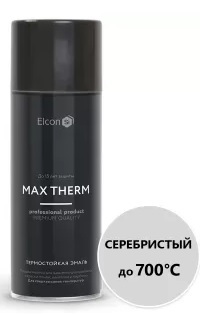Эмаль термостойкая Elcon серебристая до 700С, 520 мл, аэрозоль