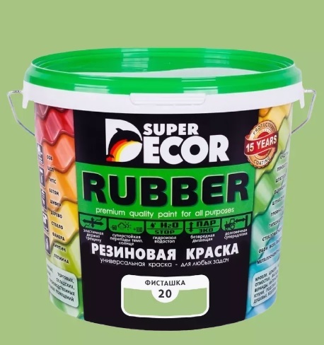 Краска резиновая Super Decor №20 фисташка 6 кг