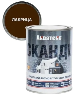 Антисептик для дерева АКВАТЕКС СКАНДИ, лакрица, 0.75 л