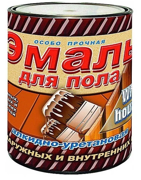 Эмаль для пола алкидно-уретановая дикая вишня 2,7 кг White House
