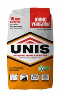 Клей для блоков Unis Униблок 25 кг